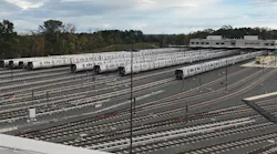 The 90-acre yard at Dulles International Airport is part of the Phase 2 extension of the Metrorail Silver Line in the Washington, D.C., region.
