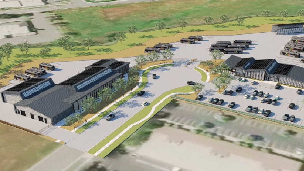 A rendering of the future Vine Transit Maintenance Facility that will be constructed using federal funds provided to NVTA through a TIFIA RPI loan.