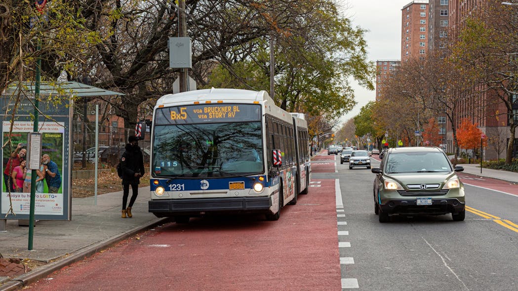 NYC DOT completed three miles of bus-priority corridors in the Soundview neighborhood of the Bronx that it says will help speed travel times for 45,000 daily riders.