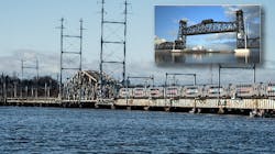 The existing Raritan River Bridge was damaged by Superstorm Sandy's surge in 2012. Inset is a rendering of the new bridge which will adjust both the horizontal and vertical alignment of the bridge. The existing Raritan River Bridge was damaged by Superstorm Sandy's surge in 2012. Inset is a rendering of the new bridge which will adjust both the horizontal and vertical alignment of the bridge.
