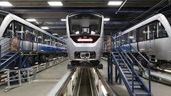 STM put the final AZUR train, part of a 2018 order, into service on its Orange Line Dec. 14. STM put the final AZUR train, part of a 2018 order, into service on its Orange Line Dec. 14.