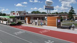 A rendering of Sherman Station on the future Purple Line. A rendering of Sherman Station on the future Purple Line.