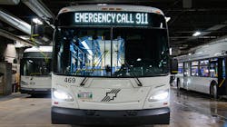 Winnipeg Transit buses have been equipped to display emergency notifications during a crisis. Winnipeg Transit buses have been equipped to display emergency notifications during a crisis.
