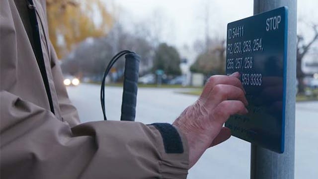 Braille signage and tactile walking surface indicators began to be installed at TransLink bus stops on Dec. 16 and the project is expected to be complete by the end of 2022.