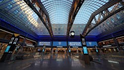 The Moynihan Train Hall opened in January 2021. The Moynihan Train Hall opened in January 2021.