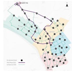A conceptual map of future Trenton MOVES on-demand AV shuttle service. A conceptual map of future Trenton MOVES on-demand AV shuttle service.