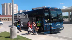 Greyhound in Corpus Christi, Texas.