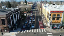 Hawthorne 3 Tri Met Bus Lanes