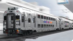 A rendering of the Multilevel III railcars NJ Transit has ordered from Alstom.