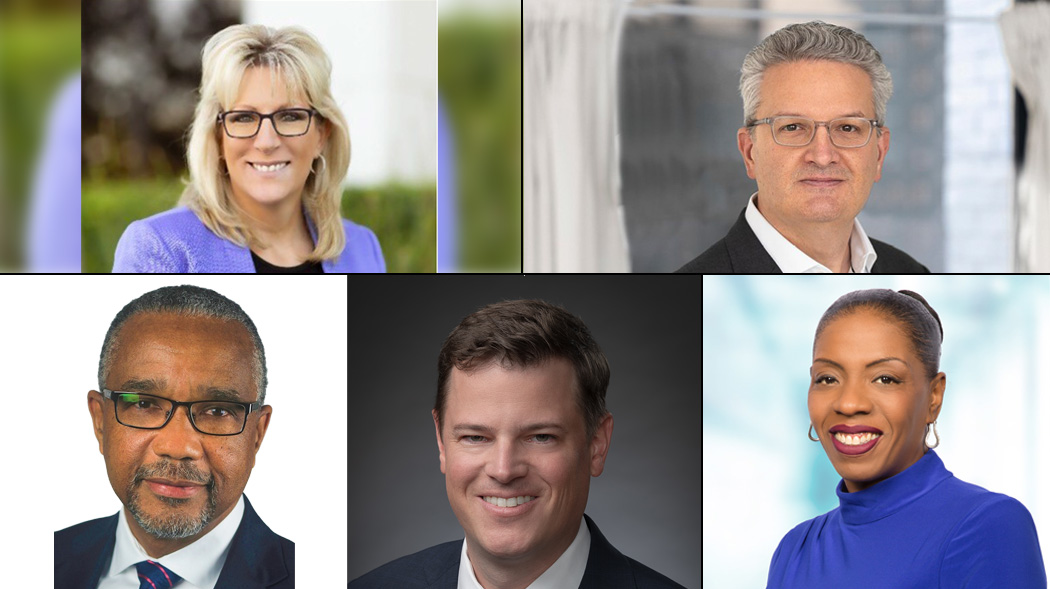 Clockwise from top left: Stacy Winsett, Douglas Blais, Jannille Logan, Ryan Adams, Ron Colas