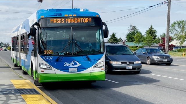 Community Transit will start construction in 2022 on its third BRT line, the Swift Orange Line, following receipt of an FTA grant through the CIG Program.