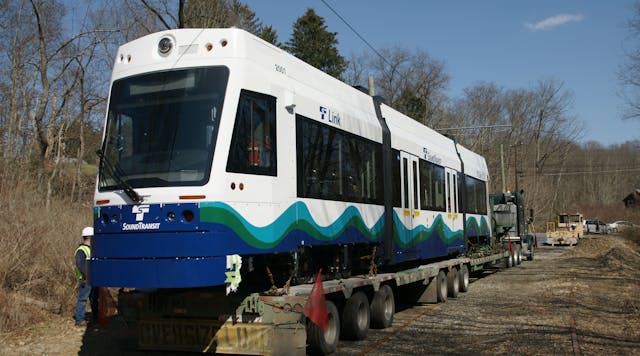 BROOKVILLE delivered the first of five Liberty&circledR; NXT LRVs to Sound Transit in March.