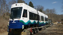 BROOKVILLE delivered the first of five Liberty® NXT LRVs to Sound Transit in March. BROOKVILLE delivered the first of five Liberty® NXT LRVs to Sound Transit in March.