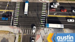 Aerial view of Lamar and W St. Johns in Austin. Aerial view of Lamar and W St. Johns in Austin.