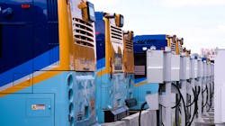 Electric bus charging stations at MTA's Michael J. Quill Bus Depot are seen in this 2021 image. MTA was one of 70 recipients of an FTA grant that will help fund a rehabilitation project at the depot. Electric bus charging stations at MTA's Michael J. Quill Bus Depot are seen in this 2021 image. MTA was one of 70 recipients of an FTA grant that will help fund a rehabilitation project at the depot.