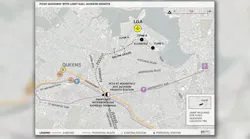 One of seven rail transit connections to LaGuardia Airport being evaluated.