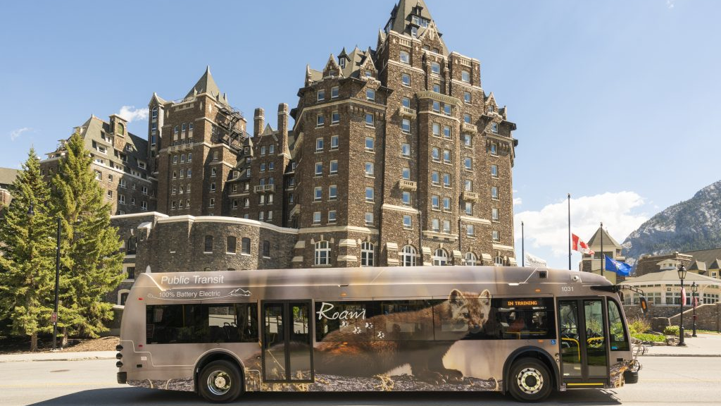 An agreement between Roam Transit and Parks Canada will help the transit provider purchase an additional three battery-electric buses.