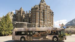 An agreement between Roam Transit and Parks Canada will help the transit provider purchase an additional three battery-electric buses. An agreement between Roam Transit and Parks Canada will help the transit provider purchase an additional three battery-electric buses.