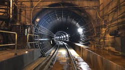 The interior of the Yellow Line tunnel. A project to rehabilitate the tunnel will begin in September 2022. The interior of the Yellow Line tunnel. A project to rehabilitate the tunnel will begin in September 2022.