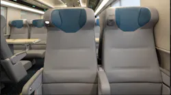 Designated by the color blue, the 378 Business Class seats on each train will offer spacious, high-end comfort, personal outlets, USB ports and adjustable reading lights at every seat, and a streamlined overhead luggage compartment.