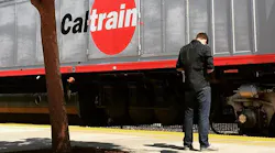 Caltrain Person On Platform