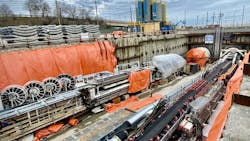 TBMs for the Eglinton Crosstown West Extension in the Toronto area began working to bore twin tunnels as part of the subway extension project on April 11. [Metrolinx]