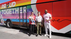 Left to right: Palm Beach County Assistant County Administrator Todd J. Bonlarron, Palm Beach County Commissioner Gregg K. Weiss and Palm Tran Executive Director Clinton B. Forbes.