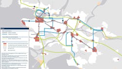 The Transport 2050: Reliable and Fast Transit Network proposal. The Transport 2050: Reliable and Fast Transit Network proposal.