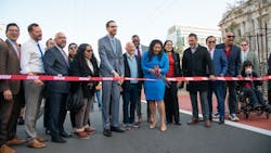A ribbon cutting April 1 to celebrate the start of BRT service on Van Ness Ave. in San Francisco; it&apos;s the city&apos;s first BRT line.