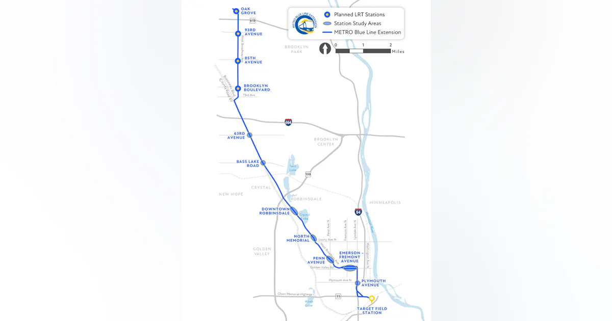 Project Blue Line Met Council, Hennepin County release METRO Blue Line extension route ...