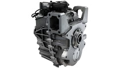 Eaton&rsquo;s four-speed medium-duty electrified vehicle (EV) transmission has fine-pitch helical gears that ensure smooth, low-noise operation and a shifting strategy designed to extend range and battery life.