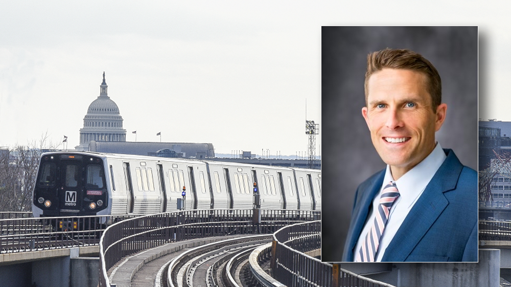 Randy Clarke, inset, was selected by the WMATA Board of Directors to be the agency's next general manager and CEO. He will succeed Paul Wiedefeld who is retiring at the end of June.