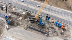 Construction activities as part of the Edmonton Valley Line West LRT project; the project's contractor, Marigold Infrastructure Partners, celebrated the project's first full construction season. Construction activities as part of the Edmonton Valley Line West LRT project; the project's contractor, Marigold Infrastructure Partners, celebrated the project's first full construction season.