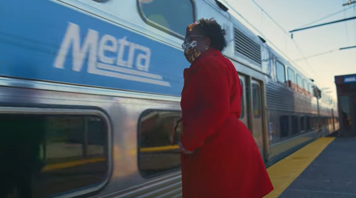 Octavia Saffold, a Metra Electric rider, offered a testimonial of the positive impact the Fair Transit South Cook pilot program has had on her life.