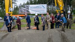 Kitsap Transit was joined by state and federal officials, including Gov. Jay Inslee (third from left) and FTA Administrator Nuria Fernandez (fourth from left), at a groundbreaking ceremony for the Silverdale Transit Center.