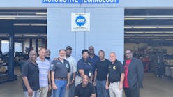 New Orleans RTA officials including CEO Alex Wiggins (back center) visited Louisiana State Penitentiary&apos;s auto mechanic program. New Orleans RTA is partnering with JOB1 NOLA and the Louisiana Workforce Commission to recruit mechanics and technicians from the program.