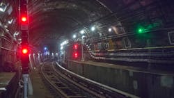 A 2014 file image showing the inside of a newly repaired Montague Tube. As part of the work performed by the Track Trespassing Task Force, MTA plans to pilot two different intrusion systems that would notify the authority of when people or objects enter the tracks. A 2014 file image showing the inside of a newly repaired Montague Tube. As part of the work performed by the Track Trespassing Task Force, MTA plans to pilot two different intrusion systems that would notify the authority of when people or objects enter the tracks.