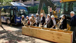 Officials broke ground May 9 on the Transitway Extension in Arlington County, Va. [image: NVTC]