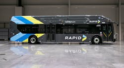 The May 26 event was the first chance the public would see and walk around one of the vehicles that will serve on EMBARK&apos;s first BRT route.