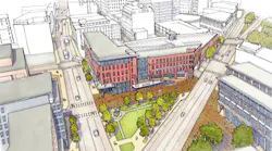 A rendering of the future Dorrance Street Transit Center (RIPTA/Union Studio Architecture and Design)