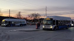 SMTD&apos;s fleet is comprised of 34 diesel-fueled buses and 22 CNG buses. The district&apos;s zero emissions transition plan aims to have a 100 percent low emission fleet in 10 years and a more than 50 percent zero-emission fleet in 25 years. [image: Sangamon Mass Transit District]