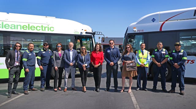 San Diego MTS was joined by elected officials, SDG&amp;E and labor union representatives on May 5 to celebrate the start of construction of an overhead catenary charging system for its growing electric bus fleet.