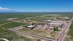 An aerial view of the Transportation Technology Center in Pueblo, Colo.