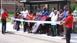 Pictured is the Route 44 Acres Homes Multi-Service Center bus stop.