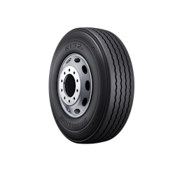 The Bridgestone R192E all-position radial tire. The Bridgestone R192E all-position radial tire.
