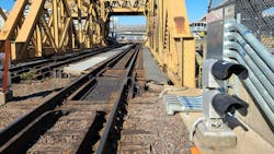 Signals at a drawbridge at North Station. Signals at a drawbridge at North Station.