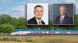 Roger Harris, left, has been named president of Amtrak and Gerhard Williams, right, has been named executive vice president of service delivery and operations. Both appointments are effective July 5, 2022.