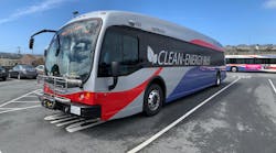 One of SamTrans&apos; existing zero-emission buses; the district&apos;s board approved the purchase of 30 additional zero-emission buses. This purchase includes 10 hydrogen fuel cell buses from New Flyer and 20 battery electric buses from Gillig.