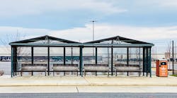 Tolar supplied nine highly branded shelters on a 3,300-acre site in Baltimore, Md., that incorporated amenities such as double wind screen walls, under roof security lighting and overhead infrared heaters with controls.