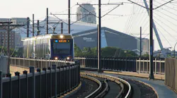 A METRO Blue Line train with two cars is seen in this undated image from Metro Transit. The agency will test reducing light-rail trains from three vehicles to two as a way to evaluate the impact on customer experience.